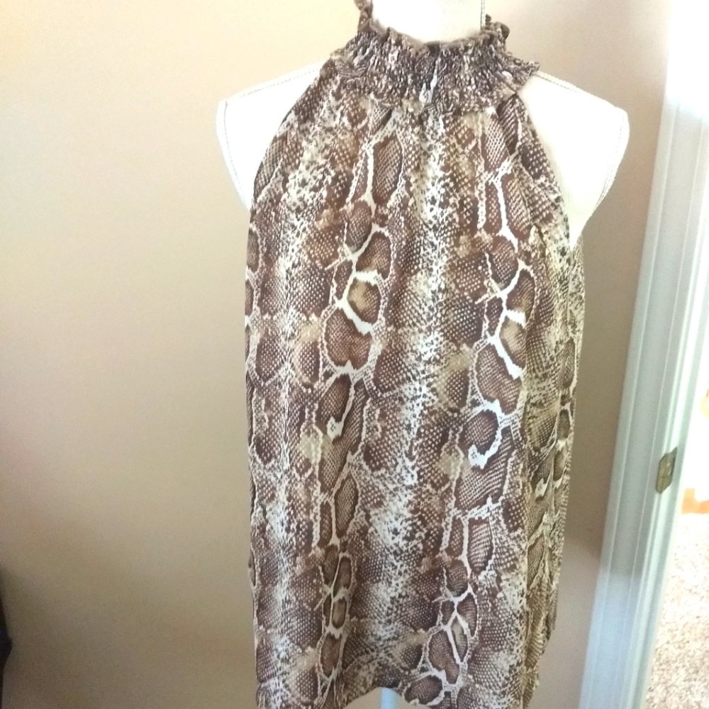 Multicolored Snakeskin Patterned Top - image 1